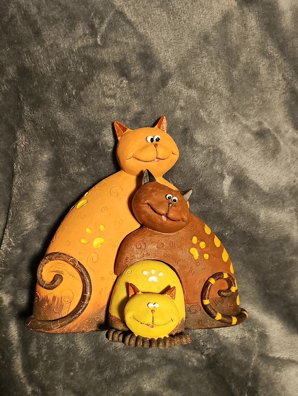 Cat Nesting Figurine Set Of 3 - Pet Home Décor